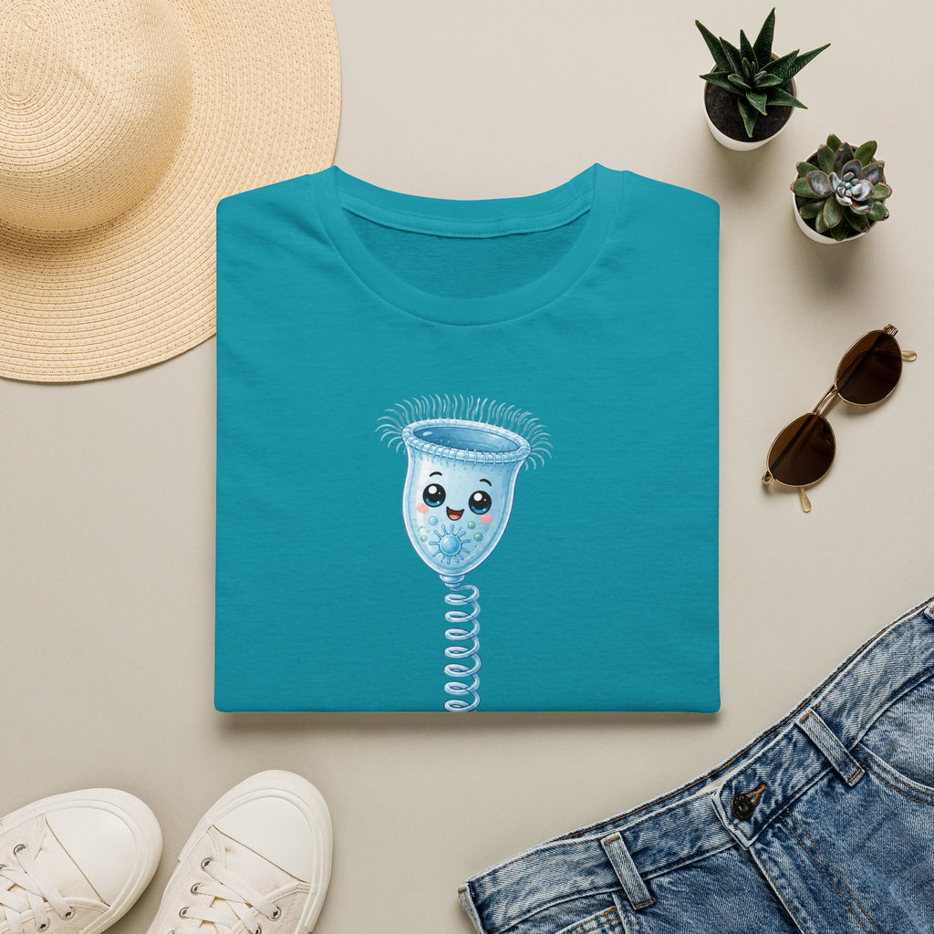 T-shirt illustré avec coupe menstruelle — Adorable t-shirt kawaii sur le thème des règles (sans tabou)