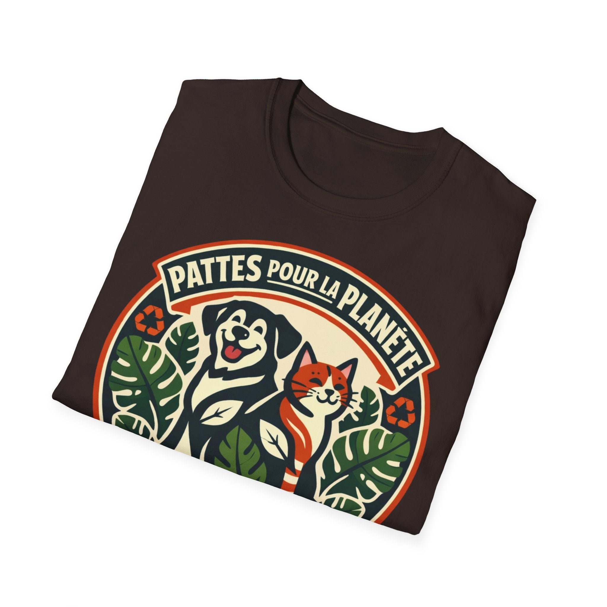 T-Shirt — "Pattes Pour La Planète" Eco Pet Rescue Tee (Adopte • Réutilise • Aime)