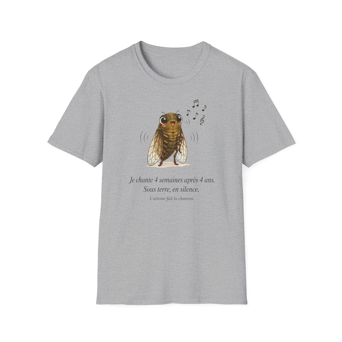 T-shirt « Chœur des cigales » — T-shirt illustré avec une adorable cigale chantante