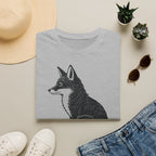 T-shirt illustré avec renard — « Libre et malin » — T-shirt graphique