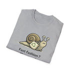 Eco Snail T-Shirt — "Fast fashion? Non merci" Sustainable Fashion Tee