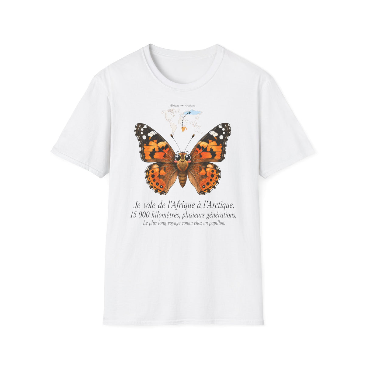 T-shirt illustré avec papillon