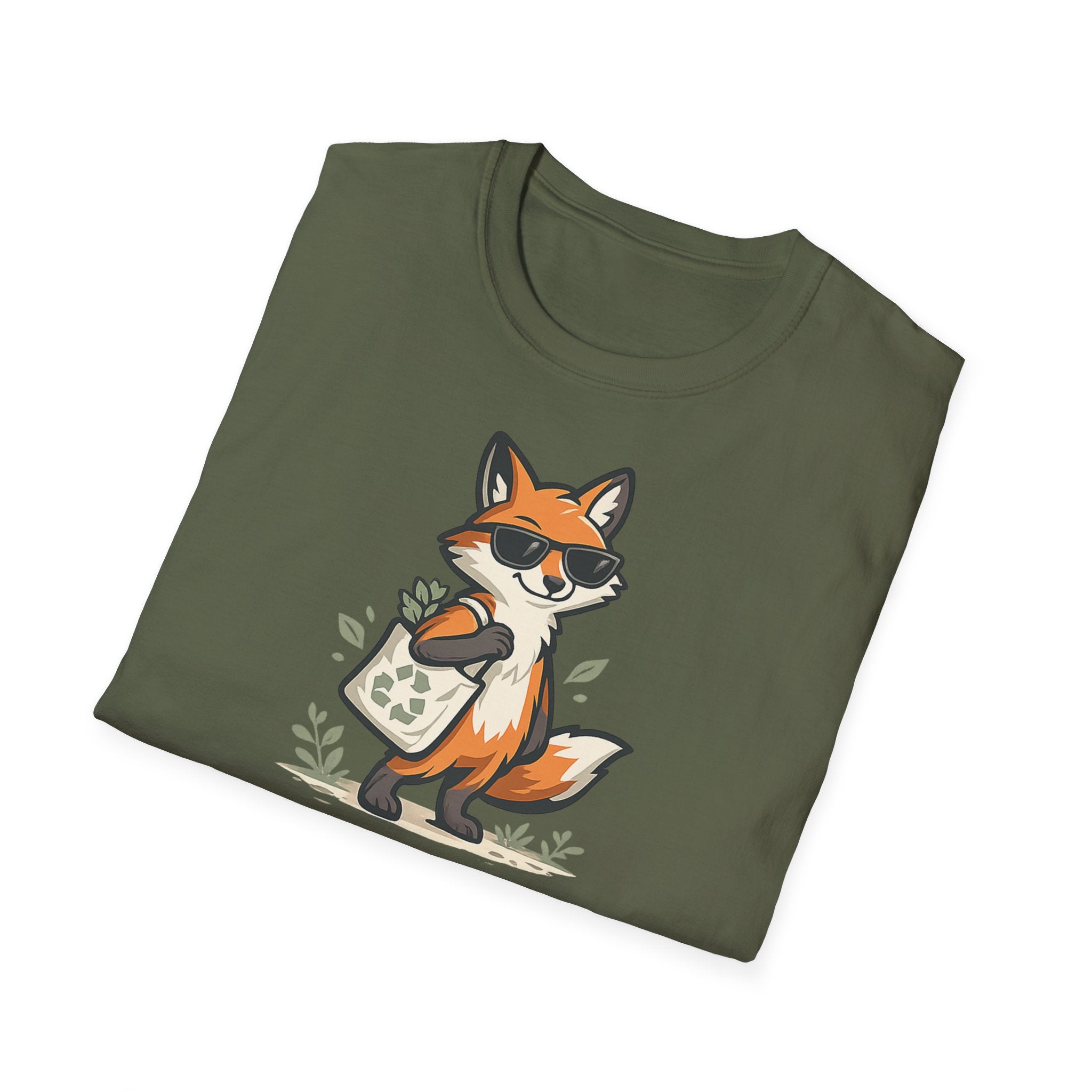 Fox Illustration T-Shirt — "Durable Mais Méfiant" Cute Fox Graphic Tee