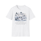 T-shirt « Forêt brumeuse Kawaii » — Adorable illustration d’un sous-bois dans le brouillard avec un visage souriant