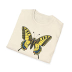 T-shirt graphique papillon — Machaon jaune vintage