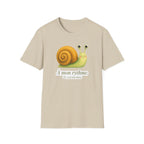 T-shirt illustré avec escargot — « À mon rythme. » — Adorable T-shirt « slow living »