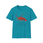 T-shirt illustré avec un homard — « Je n’ai pas peur »