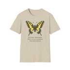 T-shirt graphique papillon — Machaon jaune vintage