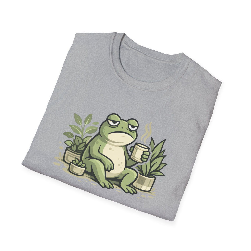 Frog Composting T-Shirt – "J'essaie de composter mes problèmes" French Eco Humor Tee