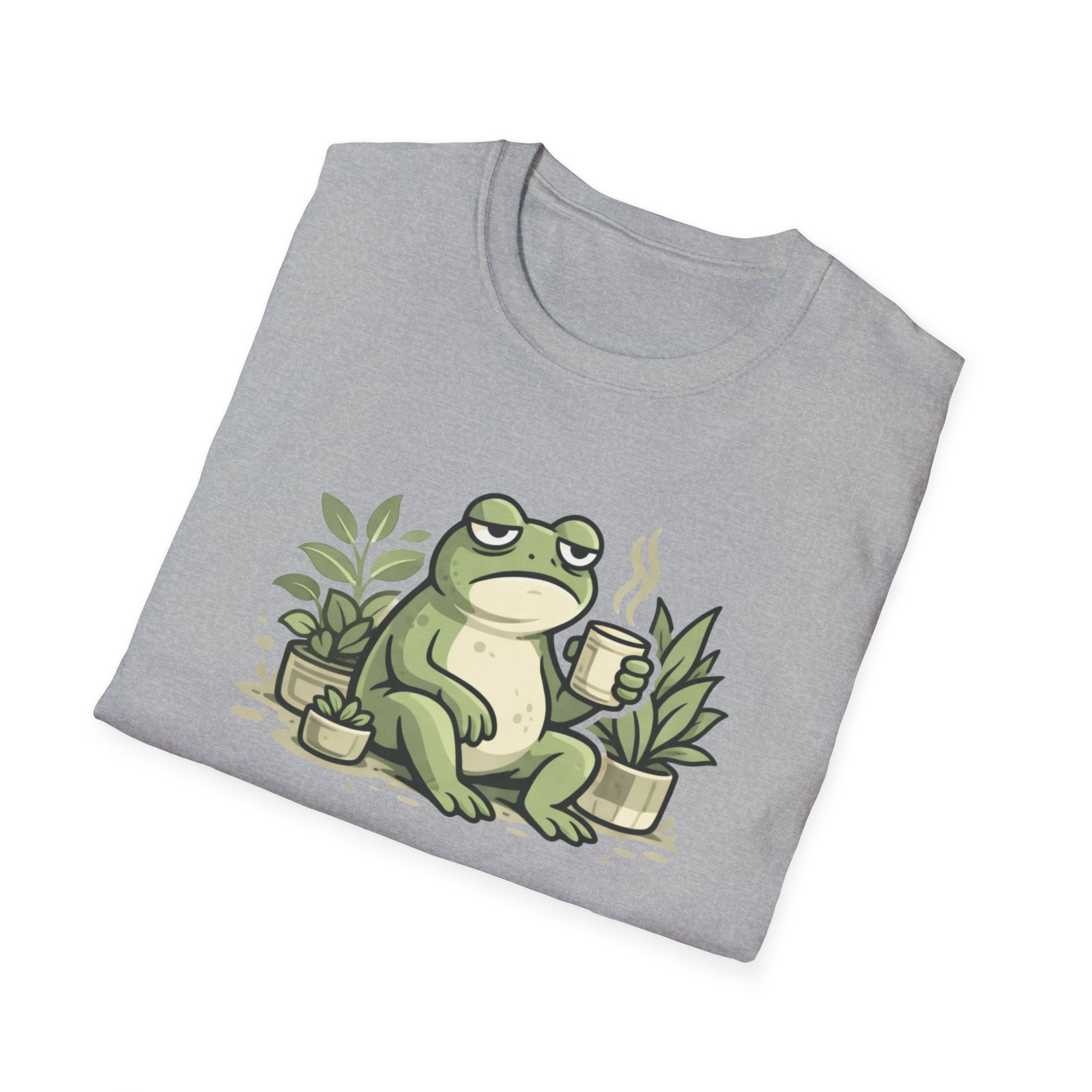 Frog Composting T-Shirt – "J'essaie de composter mes problèmes" French Eco Humor Tee