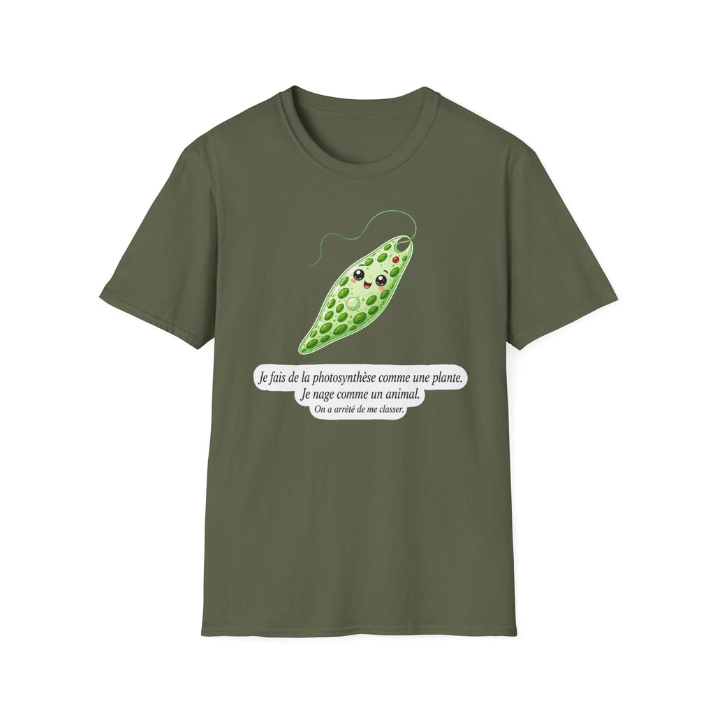T-shirt kawaii avec cosse de pois — Adorable t-shirt illustré sur le thème botanique