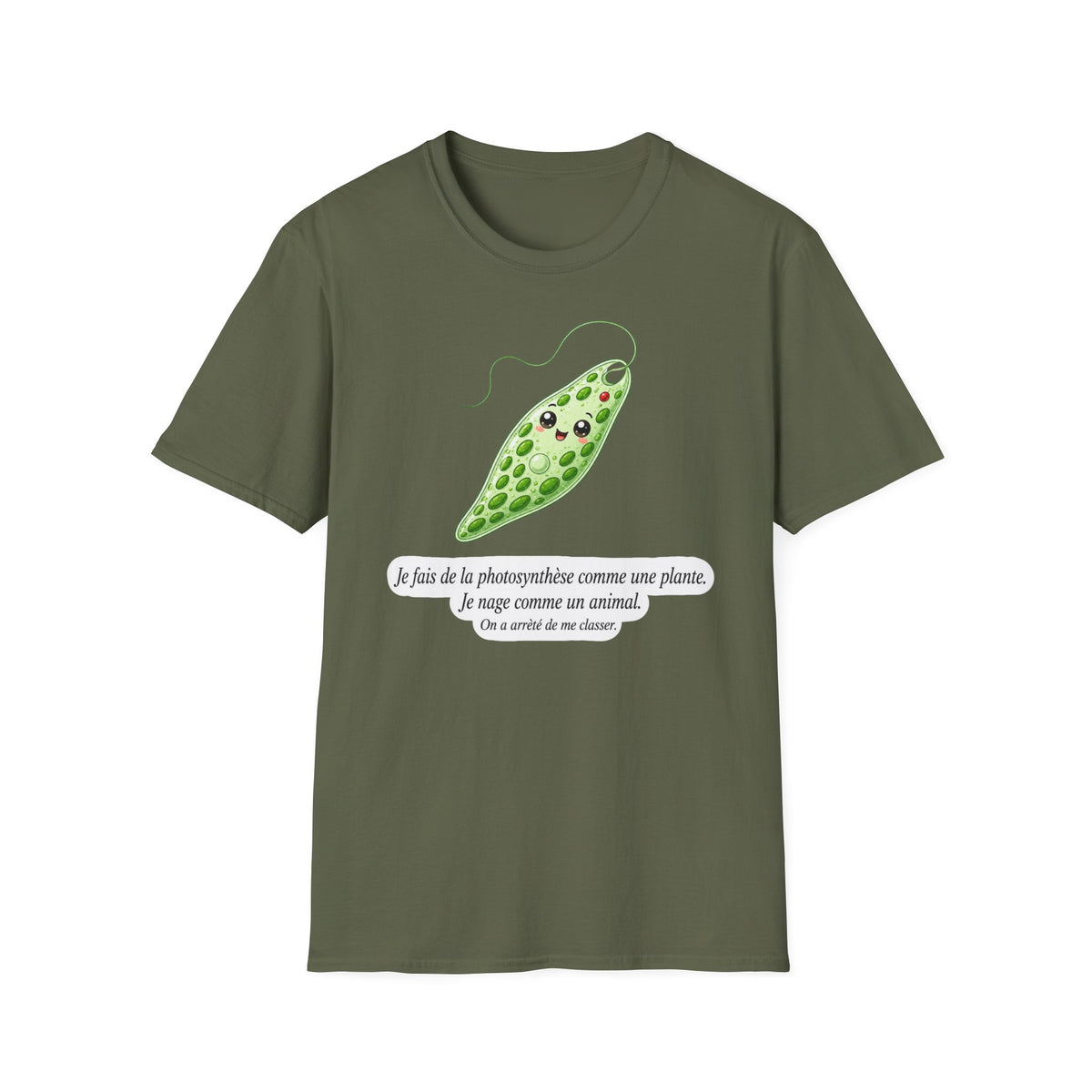 T-shirt kawaii avec cosse de pois — Adorable t-shirt illustré sur le thème botanique