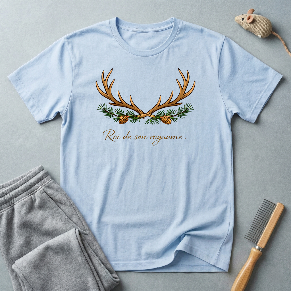 T-shirt de Noël bois de renne — «Roi de son royaume»