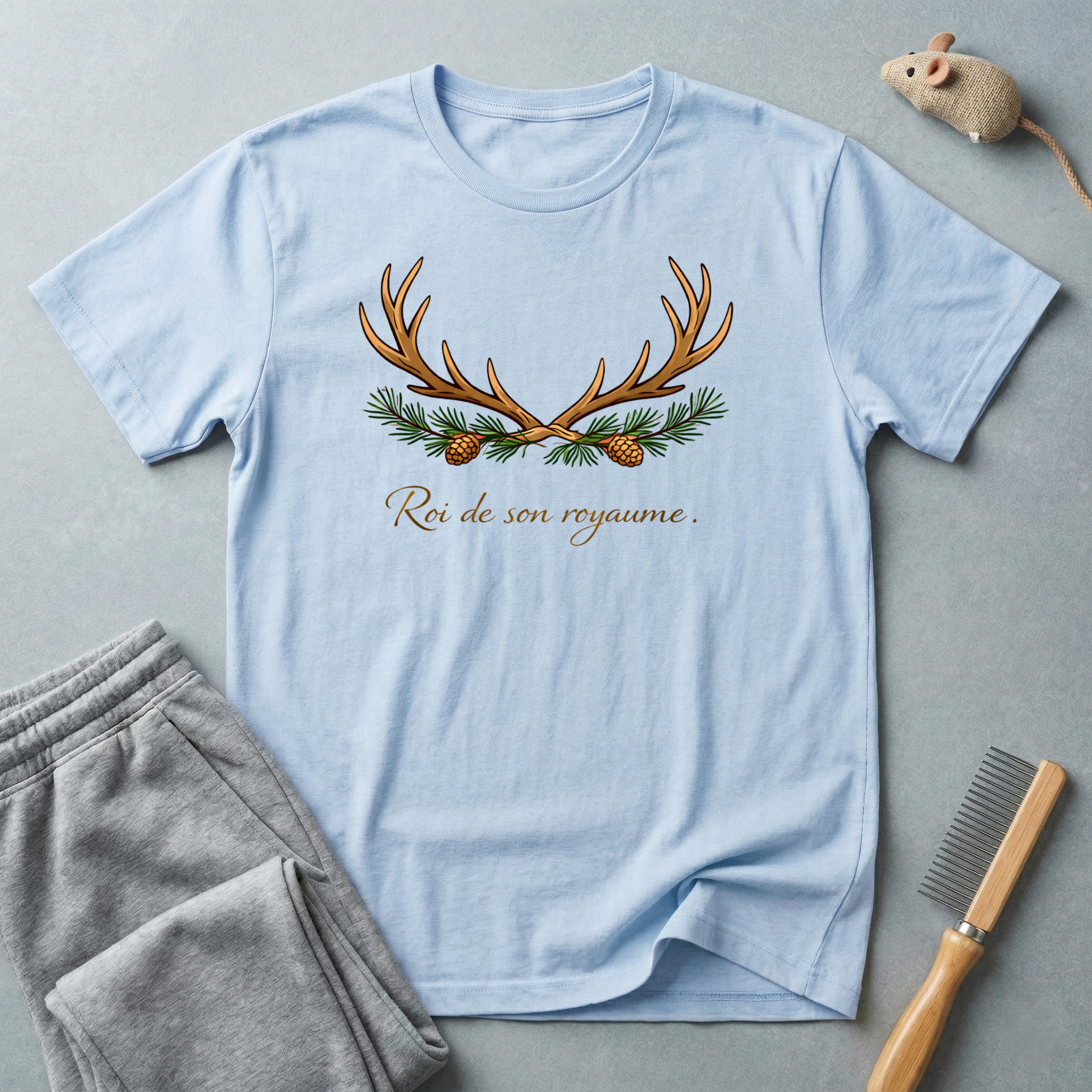 T-shirt de Noël bois de renne — «Roi de son royaume»