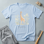 T-shirt girafe botanique — «Voir plus loin.»
