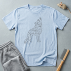 T-shirt Loup calligraphie