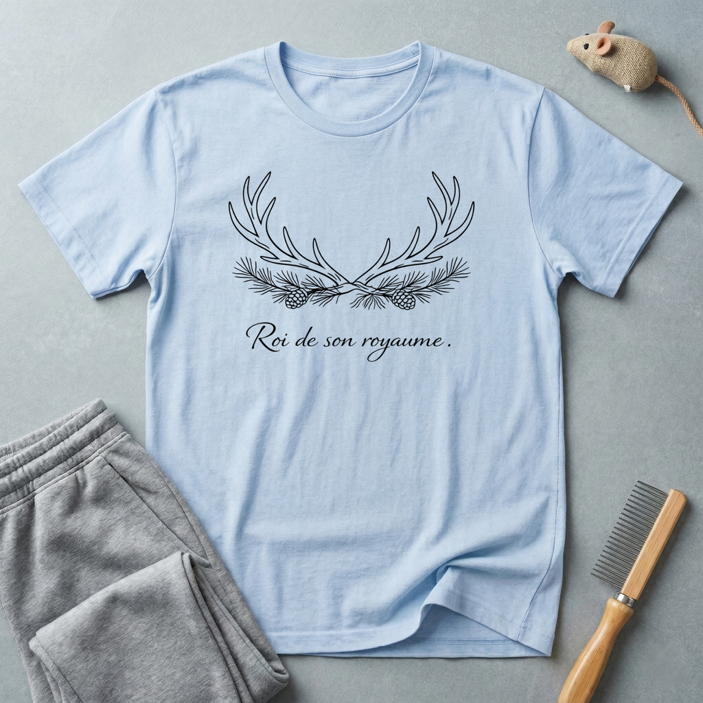 T-shirt couronne de bois de cerf — «Roi de son royaume»