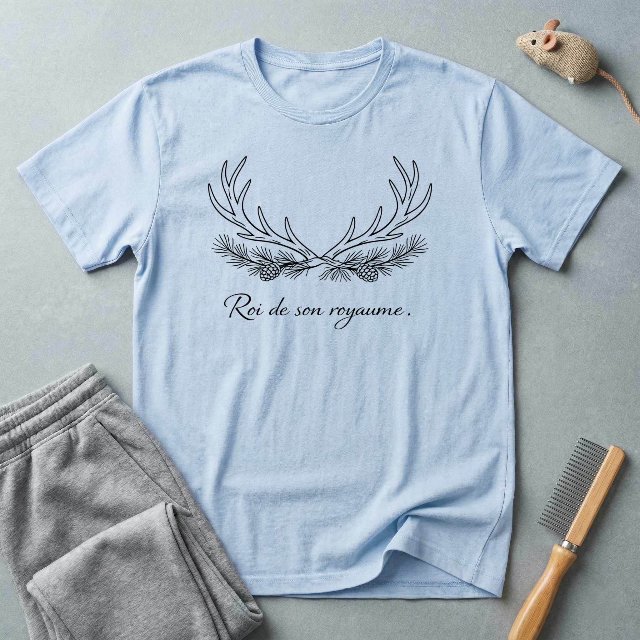 T-shirt couronne de bois de cerf — «Roi de son royaume»