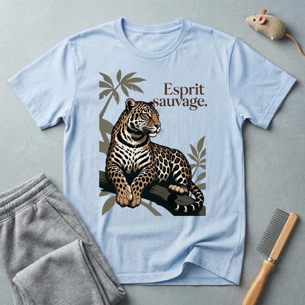 T-shirt graphique Léopard «Esprit Sauvage»