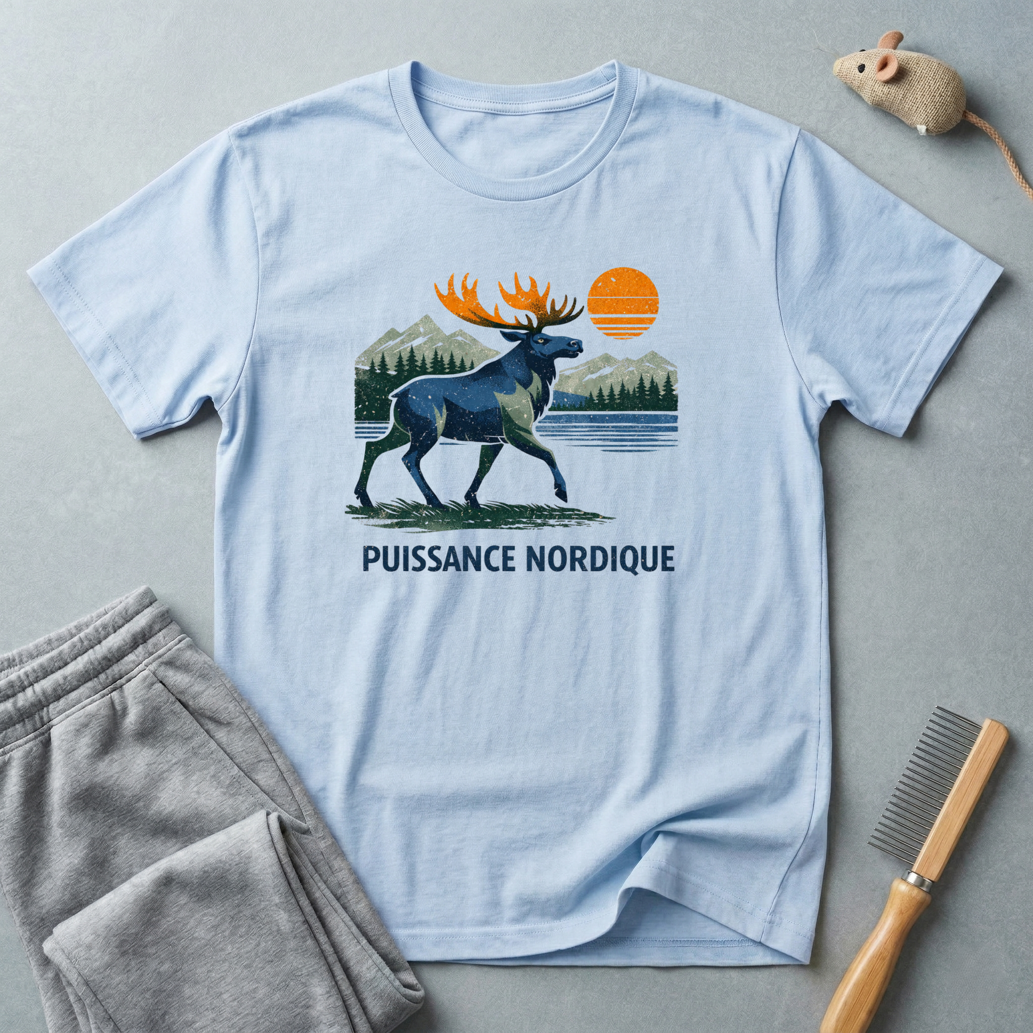 T-shirt Élan «Puissance Nordique» 🦌🌄