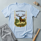 T-shirt Cerf «Majesté Boréale» — T-shirt graphique élan style forêt vintage 🦌🌲