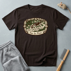 T-shirt — Graphique vintage nature lapin «Sur la piste»