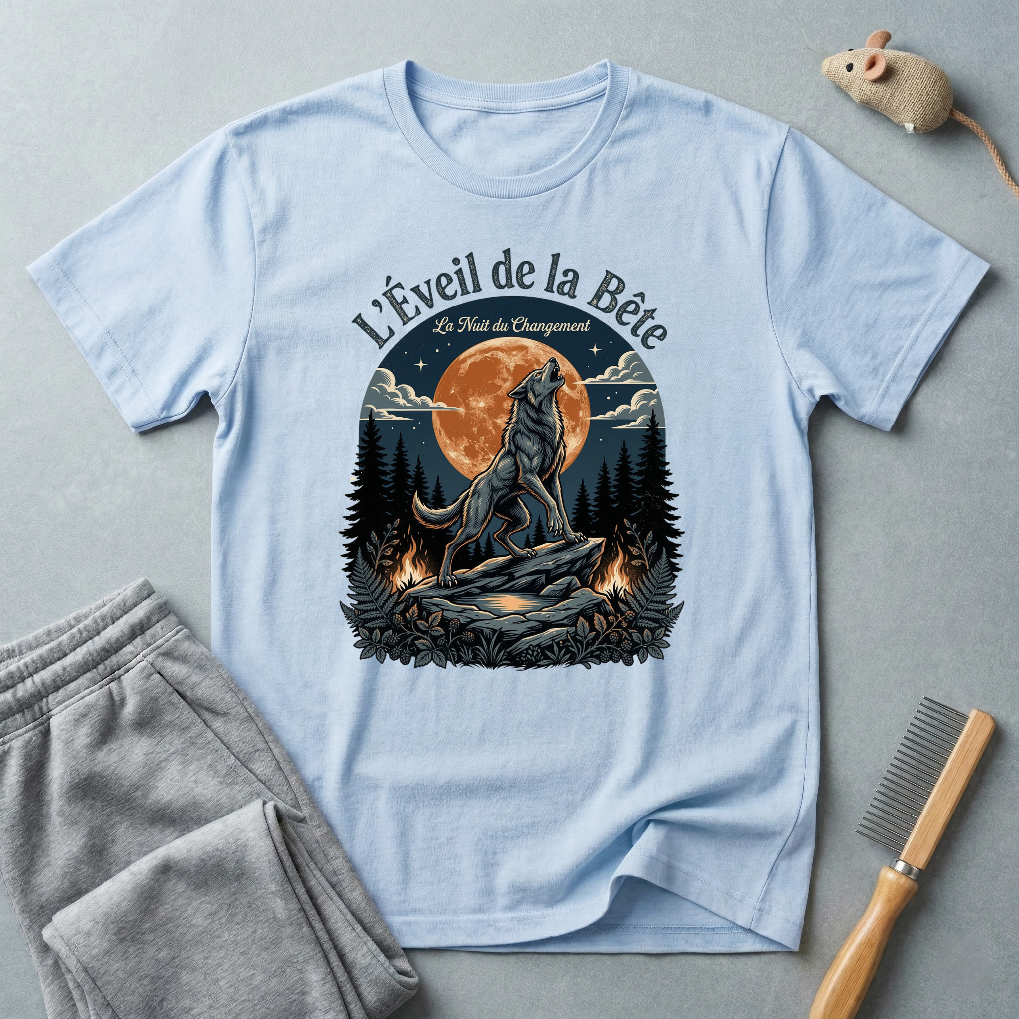 T-shirt Loup Lune «L’Éveil de la Bête» 🐺🌕