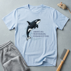 T-shirt illustration Orque — «Liberté des profondeurs, puissance et paix»
