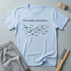 T-shirt — «Ensemble autrement.» T-shirt graphique minimaliste banc de poissons