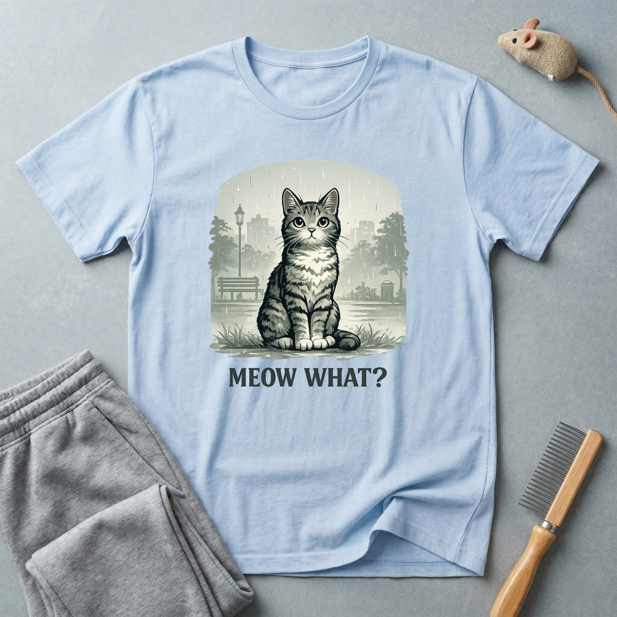 Cute Vintage Cat T-Shirt — “Meow What?”