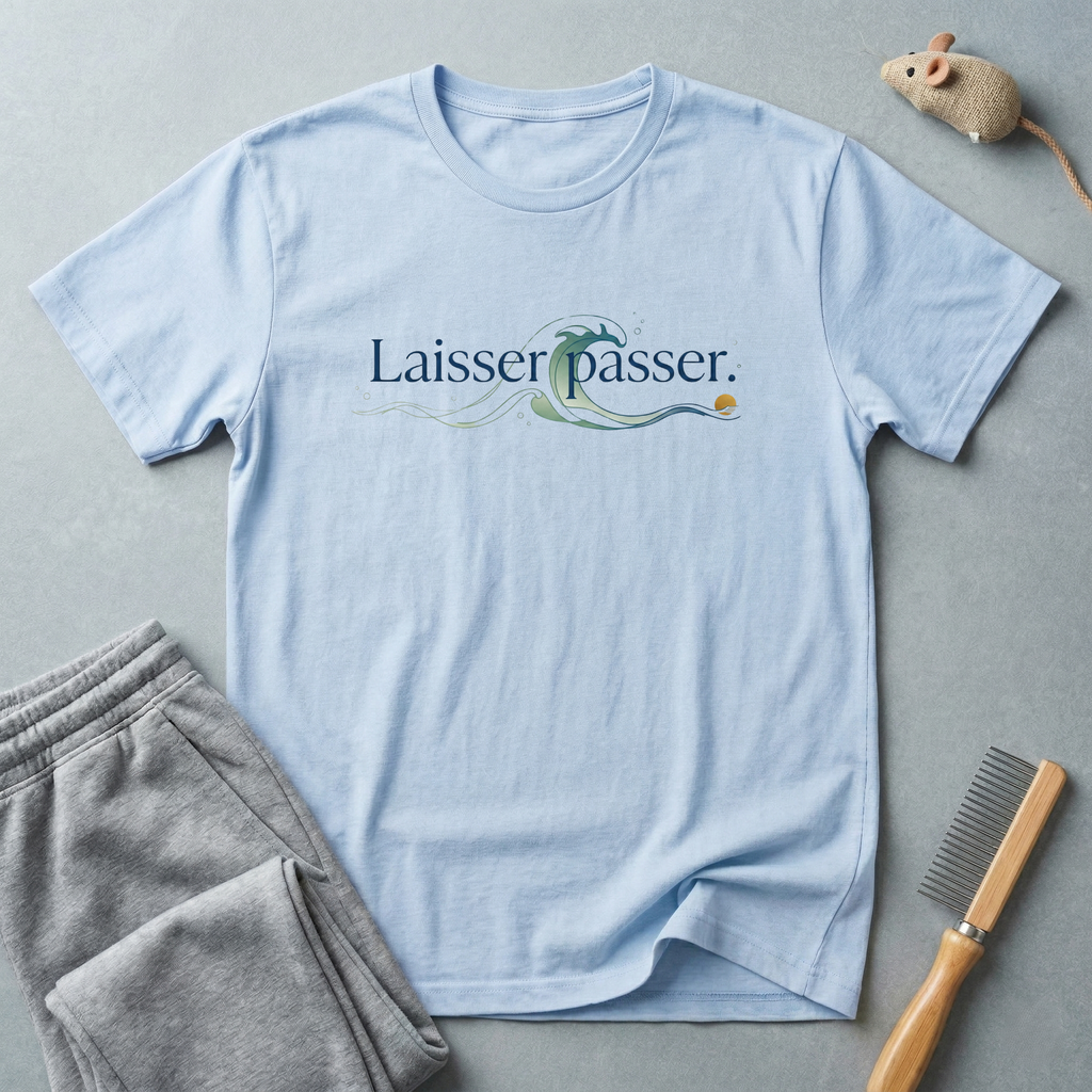 T-shirt écriture florale «Laissez-Passer»