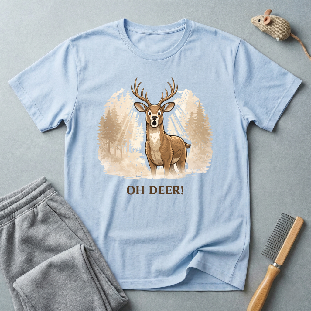 "Oh Deer!" Buck Graphic T-Shirt — Woodland Deer Nature Tee