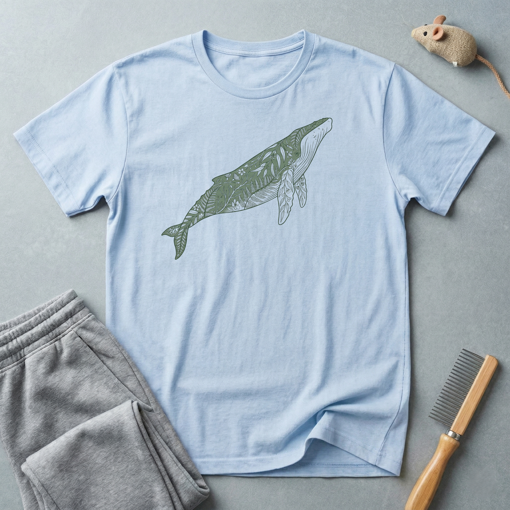 T-shirt Illustration botanique de baleine