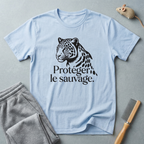 T-shirt léopard «Protéger le sauvage» — T-shirt graphique pour la protection de la faune