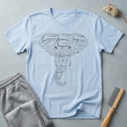 T-shirt Éléphant Script — T-shirt éléphant avec citation inspirante manuscrite