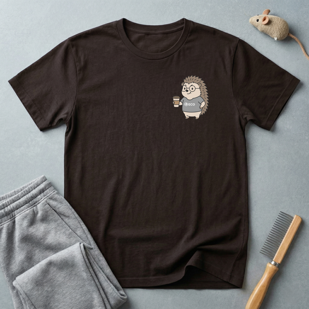 T-shirt «Hérisson café» — t-shirt graphique mignon pour amateur de café ☕🦔