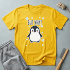 T-shirt pingouin «But Why?» — T-shirt graphique d’hiver mignon