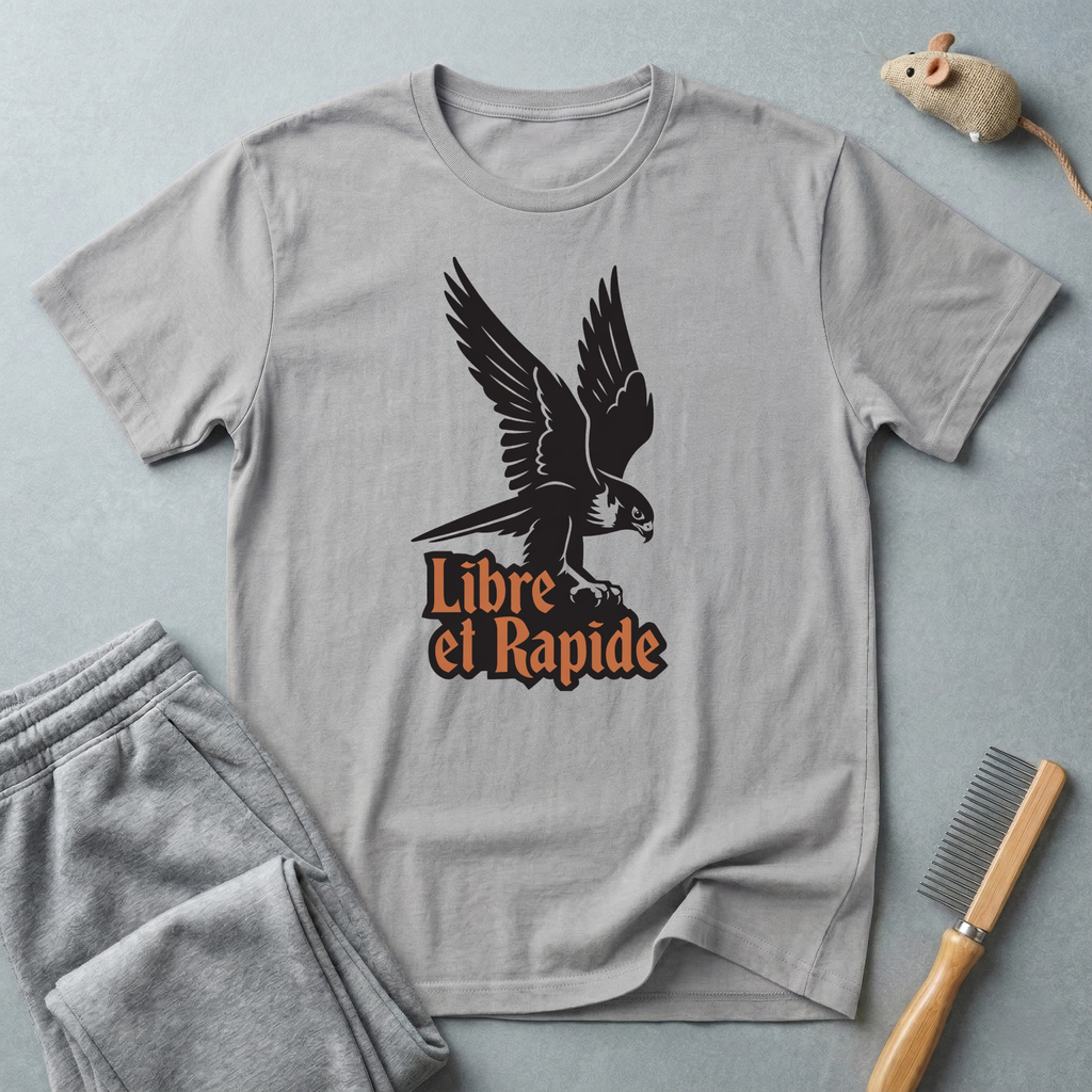 T-shirt Faucon «Libre et Rapide»