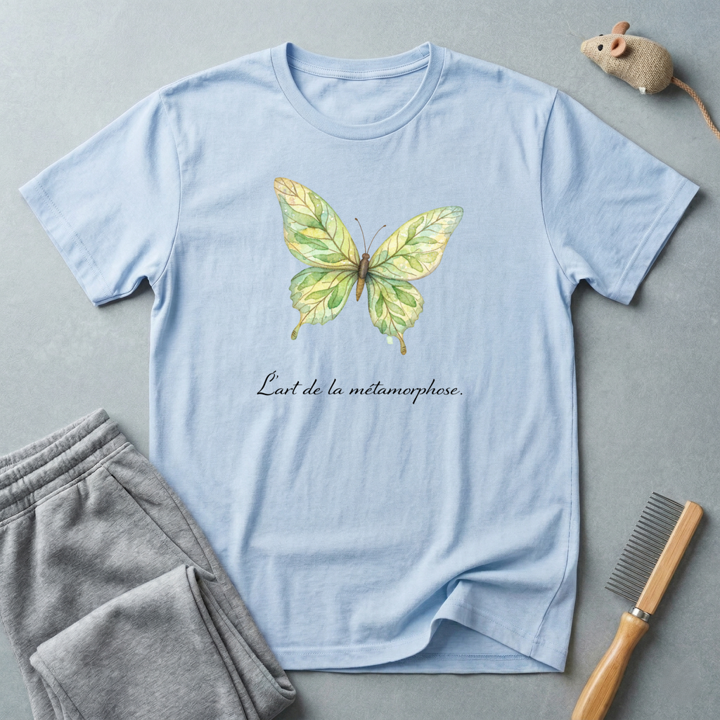T-shirt papillon aquarelle — T-shirt floral «L’art de la métamorphose»