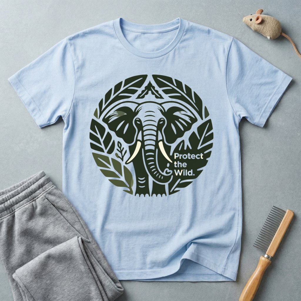 T-shirt «Protect the Wild» Éléphant — T-shirt conservation de la faune
