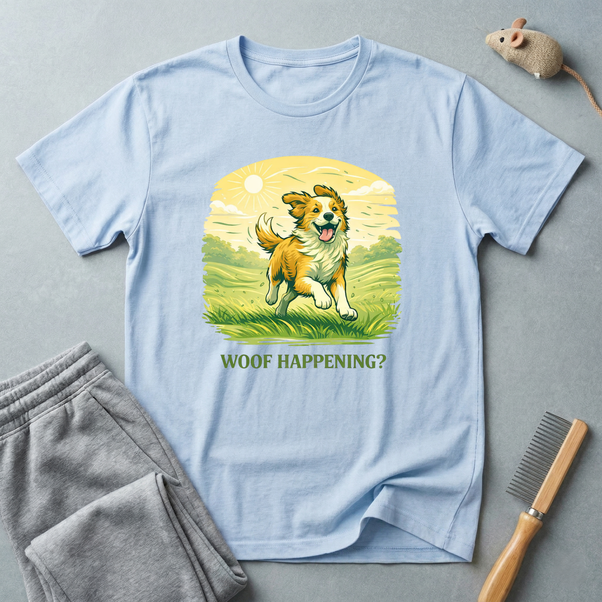 Woof Happening? Corgi T-Shirt — Cute Dog Graphic Tee for Pet Lovers
