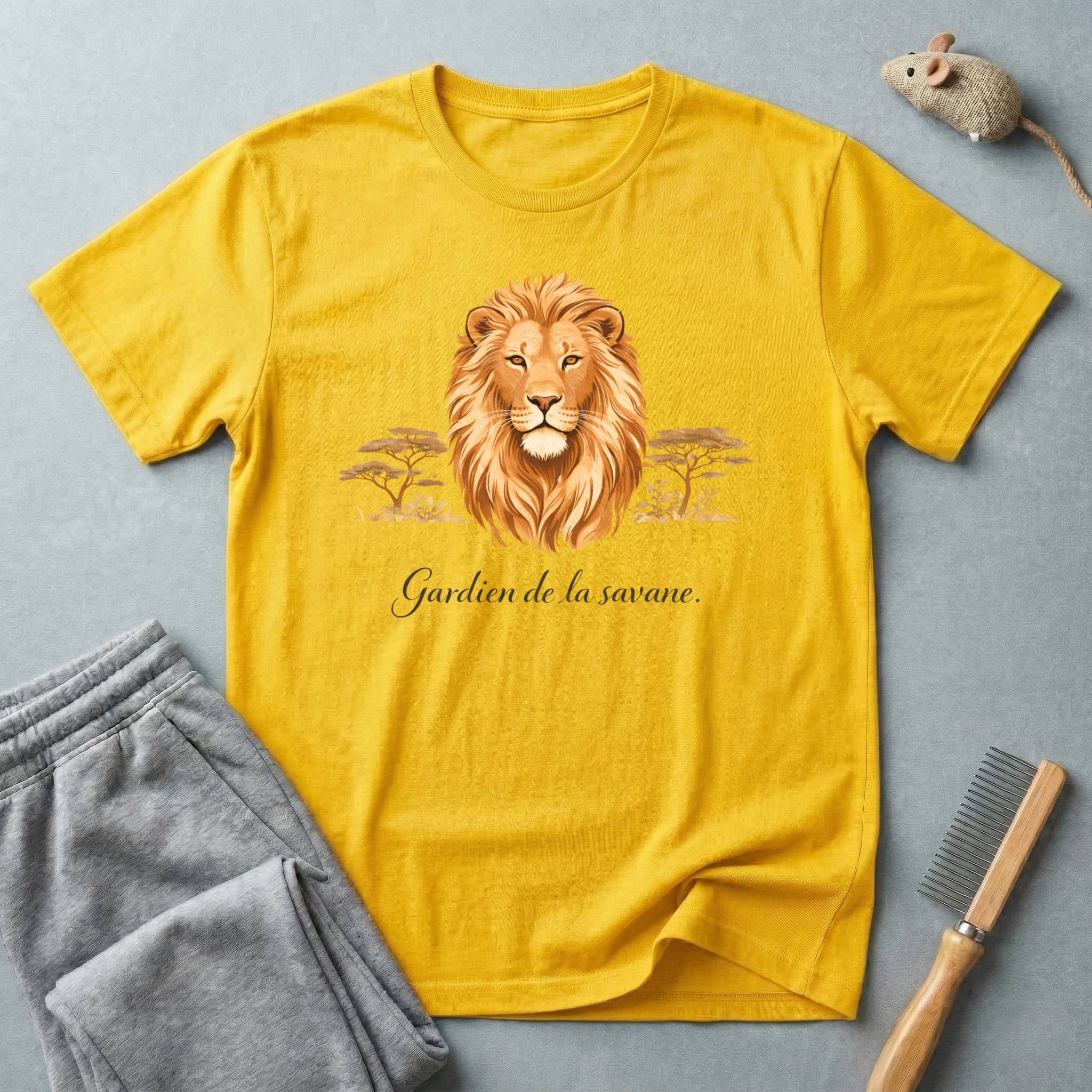T-shirt Tête de Lion – T-shirt graphique faune « Gardien de la savane »