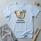 T-shirt paresseux café — «J’essaie… lentement»