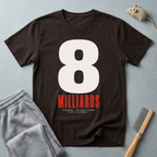 T-shirt — Tee-shirt graphique à chiffres audacieux «8 Milliards»