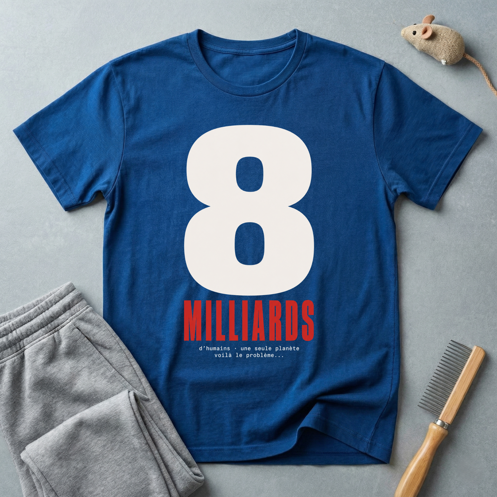 T-shirt — Tee-shirt graphique à chiffres audacieux «8 Milliards»