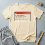 T-shirt étiquette d’avertissement — Tee-shirt graphique «Avertissement: nocif pour la planète»