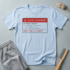 T-shirt étiquette d’avertissement — Tee-shirt graphique «Avertissement: nocif pour la planète»
