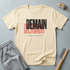 T-shirt graphique «Demain Demain» — Tee-shirt typographique