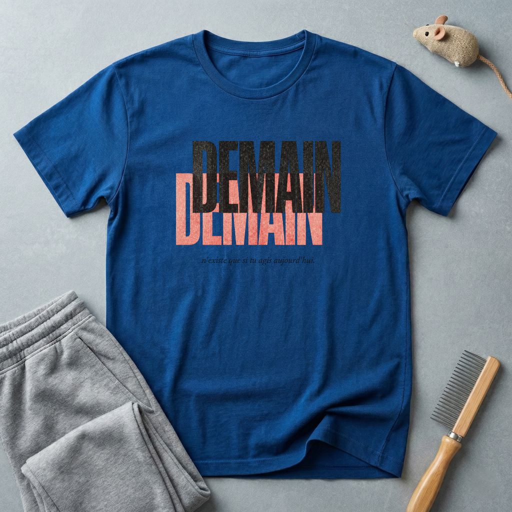 T-shirt graphique «Demain Demain» — Tee-shirt typographique