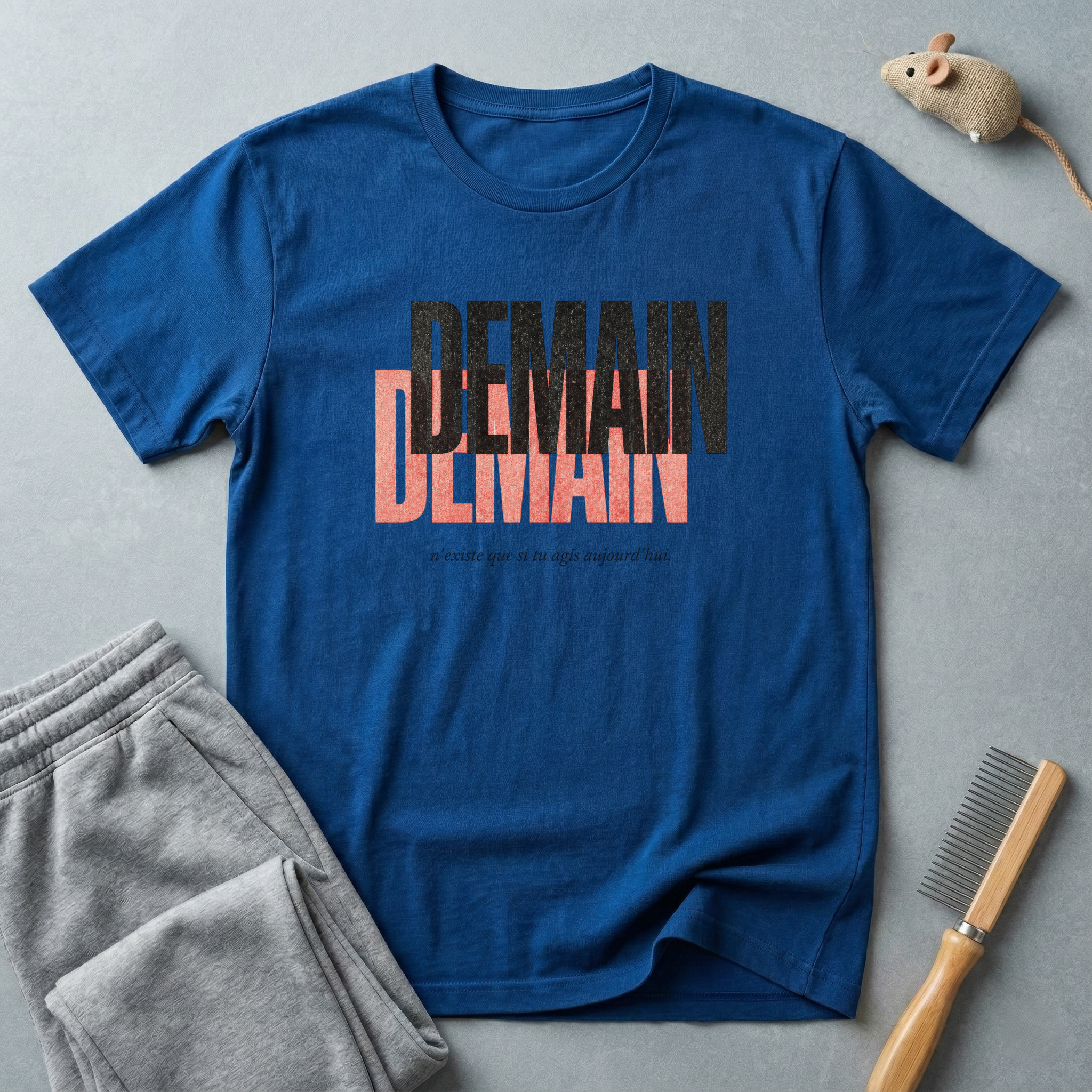 T-shirt graphique «Demain Demain» — Tee-shirt typographique